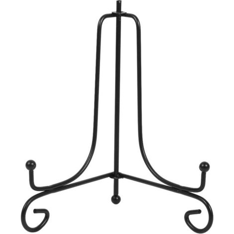 1 pièce - Chevalet en fer de 6 pouces, design classique - Support de présentation pour bols, assiettes, cadres photo, livres et œuvres d'art - Noir