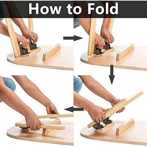Pieds de table pliables - - Verrouillage à ressort - Support en acier - 2 pièces - 6,8x5,4x2,5 cm
