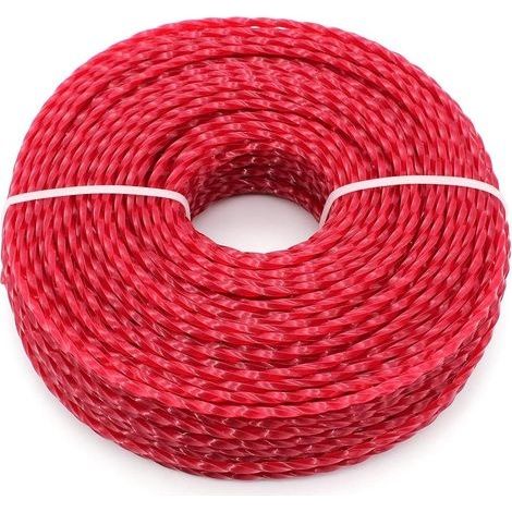 Fil de débroussailleuse, fil de nylon tondeuse de 3,0 mm, ligne de rechange pour pelouses, jardins, trottoirs, passerelles, parcs et paysages (Twist, 3mmx60m) (1/4)