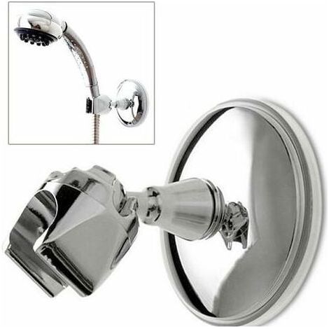 Duschkopfhalterung mit Saugnapf, Wandmontage, verstellbare Duschkopfhalterung aus Chrom mit 360° drehbarem Duschkopfhalter (1/5)