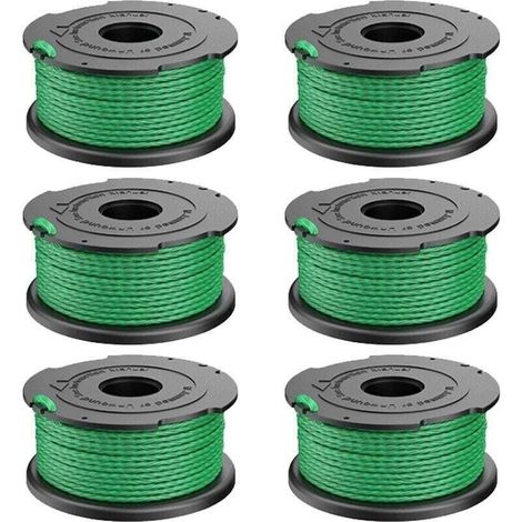 Lot de 6 bobines de fil vert pour dbroussailleuse Black & Decker GL7033 GL8033 GL9035 A6482 (1/4)