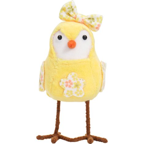 Figura de pájaro de Pascua, decoración navideña - Amarillo (1/5)