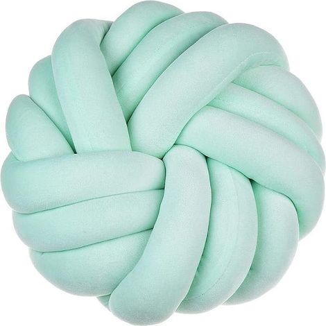 Oreiller de boule de noeud, oreiller rond de coussin de boule de noeud, oreiller décoratif canapé coussin décoratif de chambre d'enfant 13,8" (35 cm)
