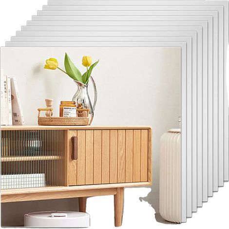 Autocollants Miroir, Auto-adhésifs, Design Flexible, 10Pcs 30x30cm (1/2)