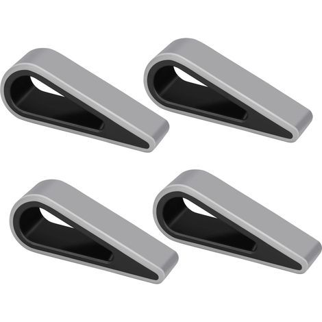 Support universel pour clavier d'ordinateur portable/de bureau, lot de 4, ultra-compact, portable et ventilé - Noir (1/4)
