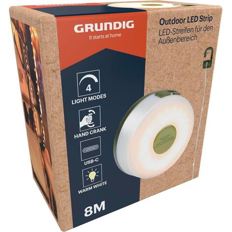 Guirnalda led retráctil, exterior, 8 m