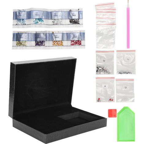 Boîte à bijoux pour peinture diamant 5D, kit de broderie à faire soi-même, rangement de bureau, décoration intérieure (1/5)