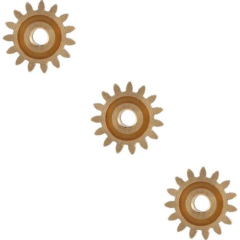 3 piezas de engranajes de motor de piñón de latón de 3,175 mm 32DP 48DP 64DP M0.8 para coche RC 1/10 1/8 3650 3660, 15t