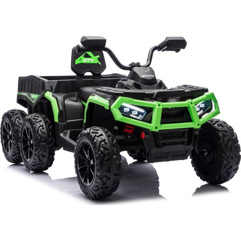 Batteriebetriebenes Quad-ATV mit 6 Rädern und Anhänger JC606 24V 4x4 Grün (1/5)