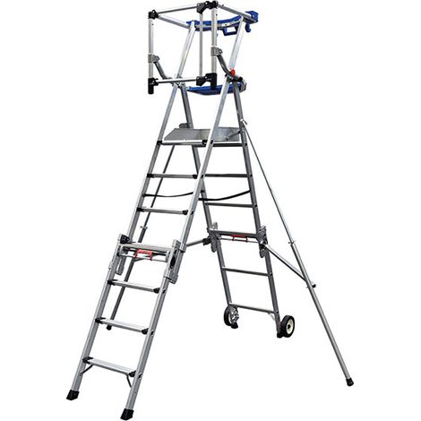 Scala palchetto 4 a 7 gradini - Altezza mass. lavoro 3.79m - PIRLXT7-P/ALU (1/5)