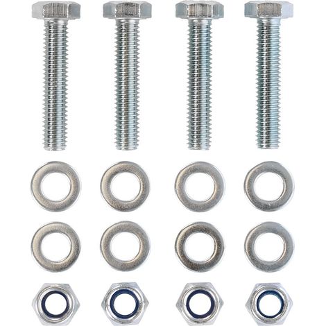 Montageset M6 - 4x Zeskantbout - 4x Moer - 8x Sluitring