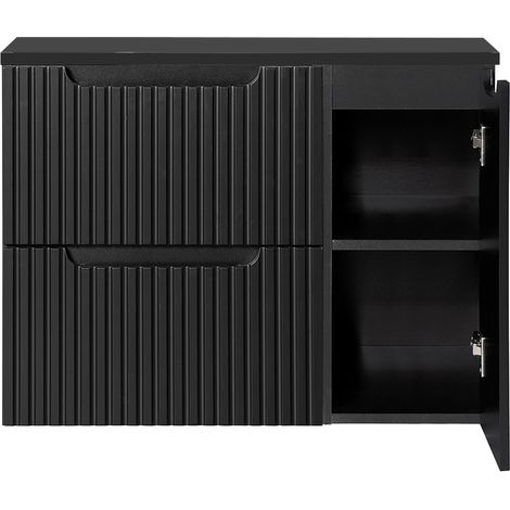Waschtisch-Unterschrank 80cm, in schwarz, NEWPORT-56-BLACK (1/5)