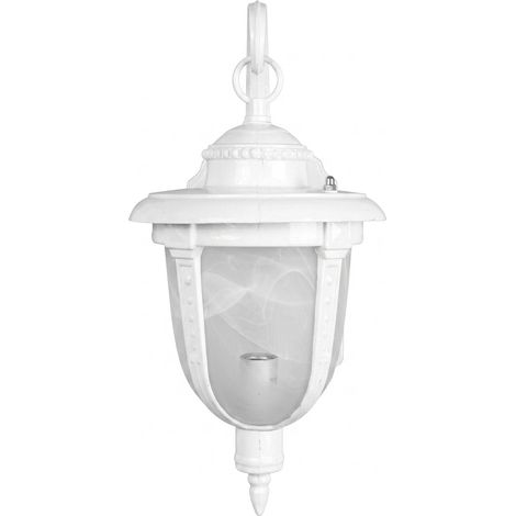 Lampada da Parete Esterno Lanterna IP55 E27 Vintage in Ferro Battuto da Muro bianco (1/5)
