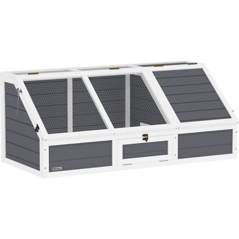 Enclos extérieur pour tortues, sans fond, facile à ouvrir, habitat pour tortues, couleur gris clair