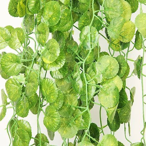 Künstliche Efeupflanze, hängende Rattanblätter, Wanddekoration für Haus und Garten, 90 cm, 2 Stück (1/4)