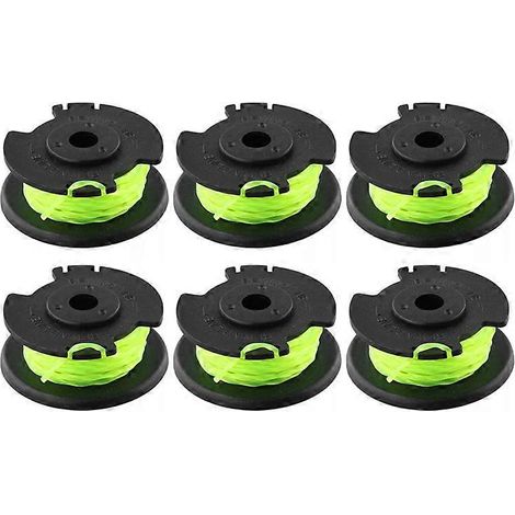 Lot de 6 bobines de fil de rechange compatibles avec les enrouleurs de fil pour tondeuses à gazon Ryobi RLT36B33 RY36LT33A-0 36V, RAC143 (1/4)