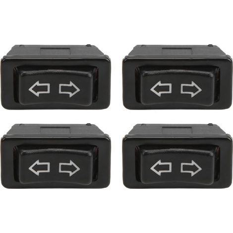 Quatre interrupteurs de lève-vitres électriques à 5 broches, interrupteurs universels pour lève-vitres automobiles, avec voyant vert, DC12V/24V. (1/5)