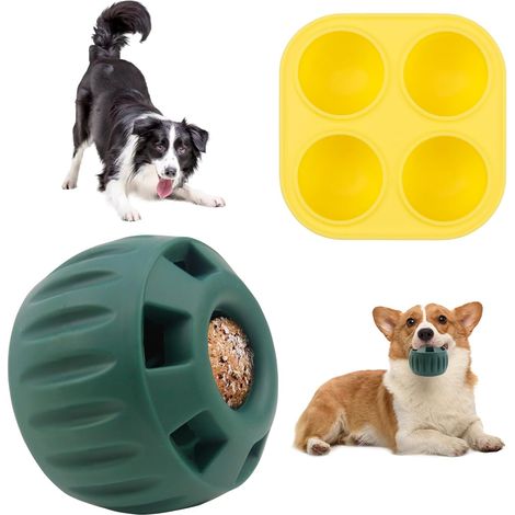 Jouet durable pour chien Enrichment Toys Dog, balle à lécher amitié à quatre pattes, jouet pour chien remplissable, sûr pour les chiens, facile à nettoyer (1/5)