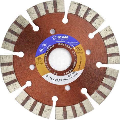 Disco 115 x 12 mm Diamante Segmentado Obra General -1851- IZAR (1/4)