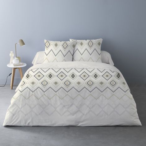 Housse de couette 260x240 AZTECA + 2 taies 100% coton (1/3)