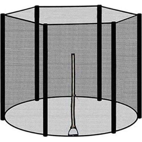 Outdoor trampoline safety net, trampoline safety net, fencing, safety net, fencing accessories, 6-foot nylon safety net with 6 posts, 163 cm high (1/5)