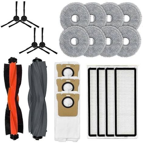 Kit d'accessoires pour L20 Ultra, pour aspirateur robot X20 Pro / X20 : brosses, filtres, lingettes de nettoyage, sacs à poussière (1/5)