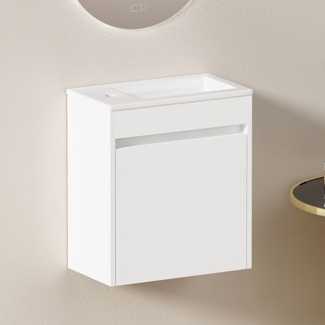Mobile bagno 46 cm bianco con porta soft-close OKMYHOME (1/5)