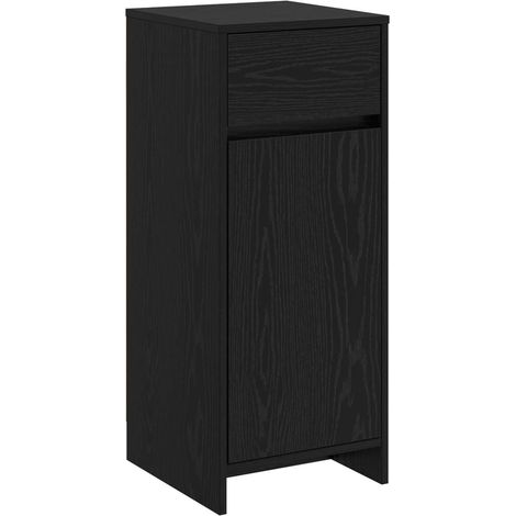 vidaXL Mobile da Bagno Rovere Nero 35 x 36,5 x 85 cm