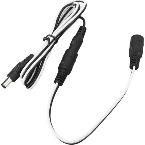 Cable de extensión solar CC-CC con conector de 5,5 mm a 2,1 mm para conectar un ventilador de panel solar fotovoltaico. (1/5)