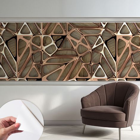 Fotomurale adesivo stickers - murali decorativo - soggiorno moderno - effetto realistico - Motivo geometrico 250x104 cm (1/5)