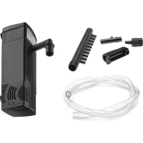 Pompa filtro 270 l/h regolabile per acquari da 9-70 litri con accessori