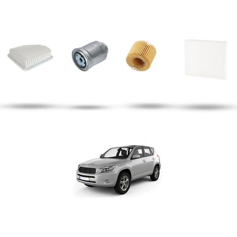 Kit tagliando 4 filtri compatibile con Toyota Rav 4 III 2.2 D-4D 98kw Dal 2005 (1/5)
