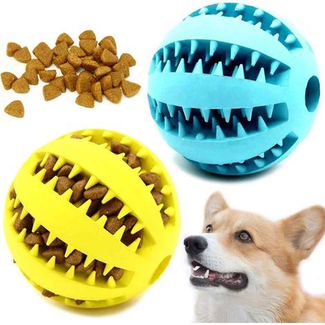 Jouet Chien Croquettes, Jouet à Mâcher Interactif Chien Indestructible, Distributeur de Croquettes et Friandises (Taille Moyen) (1/5)