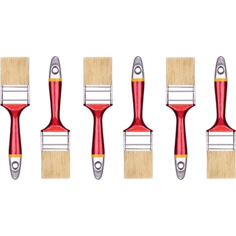 HARDY WORKING TOOLS Pennellesse Set 6-sezioni, 6 pezzi – 50 mm Larghezza, Pennello Set con manico in legno, Pennello di verniciatura Serie 33, 6PCS, Pennellessa kit A0200-330620 (1/2)