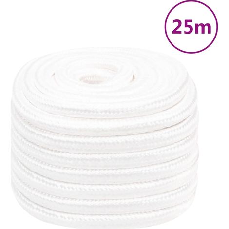 Corde de bateau Corde Multifonctionnelle, Corde Durable Blanc complet 20 mm 25 m Polypropylène Chic-583605 (1/4)