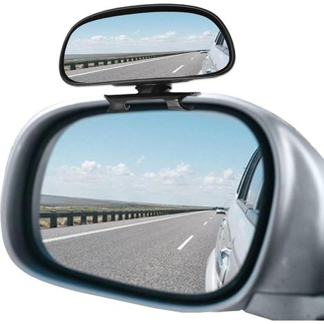 Rétroviseur d'angle mort de voiture, angle de rotation réglable à 360 degrés, convexe en verre HD, côté extérieur, avec clip et autocollant, universel pour voiture, camion, SUV (1/5)