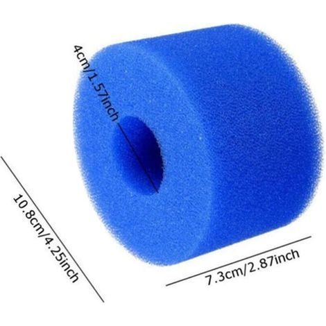 Schaumstoff-Poolfilter für Intex Typ S1 - Schaumstofffilter für Whirlpool und Schwimmbad - Wiederverwendbar und waschbar - Typ S1 Filtrationsschwamm - 6 Stück (1/3)