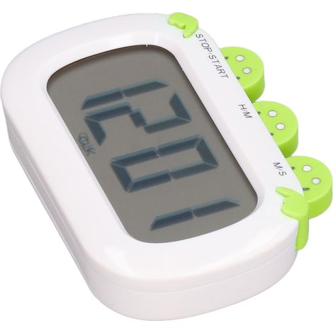 Digitaler Küchentimer mit großem LCD-Display, multifunktionaler Countdown-Timer für Küche, Kochen, Lernen und mehr (Grün) (1/5)