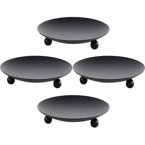 4 Stück Kerzenständer mit Metallplakette für Heim- und Hochzeitsdekoration (1/5)
