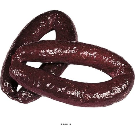 Duo de Saucisses Sèches Fumées Artisanales Factices en Plastique soufflé 200 x 110 mm (1/3)