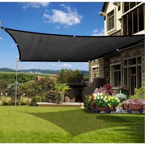 (Noir)Filet d'ombrage - Durable - 4x5m - Protection UV - Léger - Rectangulaire (1/4)