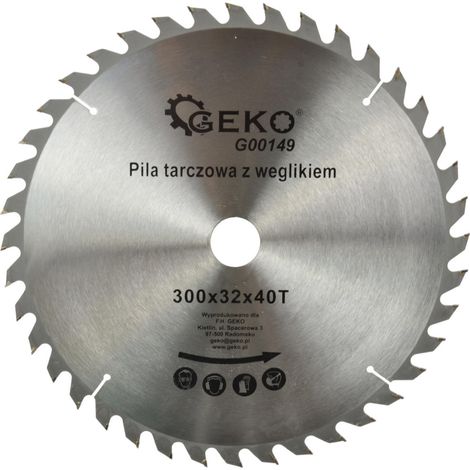 Lama per sega circolare Geko g00149 300mm 40 denti