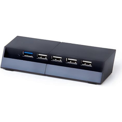 Hub adaptateur/extension USB 3.0/2.0 haut débit 5 en 1 pour PS4 (PlayStation 4)-Black (1/2)
