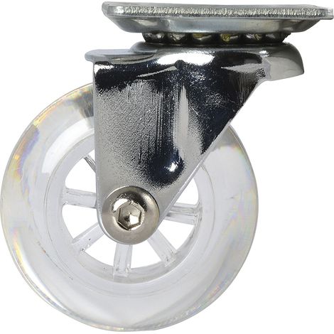 Lenkrolle Gummi transparent 50 mm 30 kg