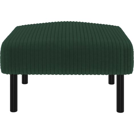 Pouf en velours côtelé avec structure métallique – polyvalent comme repose-pieds, siège ou table d'appoint – dimensions 56 x 51 x 39 cm (1/5)