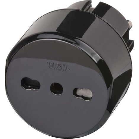 Adaptateur secteur de voyage avec prises européennes et italiennes - Noir