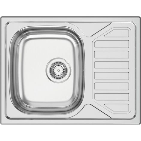 Fregadero de Cocina 1 Seno + Escurridor Cuadrado Mini 65 x 50 x 16 cm Fregadero de Acero Inoxidable (1/5)