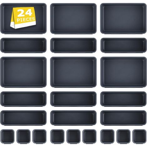 Ensemble de rangement pour tiroirs - Système de rangement 24 pièces - Convient pour le bureau et la salle de bain (1/5)