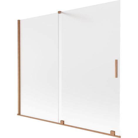Mexen Velar mampara de ducha de 2 hojas correderas 180 x 150 cm, escarcha, cobre cepillado - 896-180-000-31-65 (1/2)