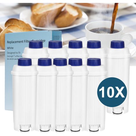 SWANEW 10x Filtro acqua per Delonghi compatibile per DLSC002 EC800 ECAM ETAM con carbone attivo (1/5)
